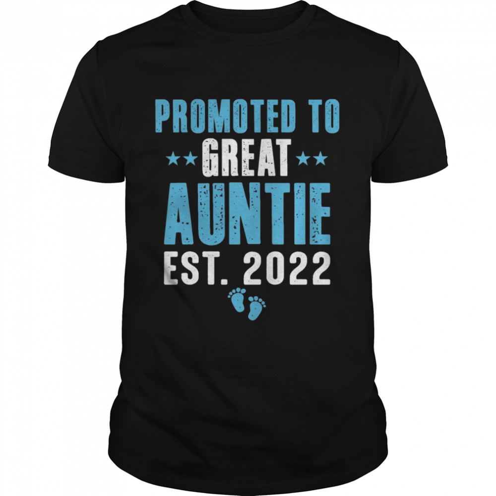Promoted To Great Auntie Est 2022 Aunt 2022 Shirt