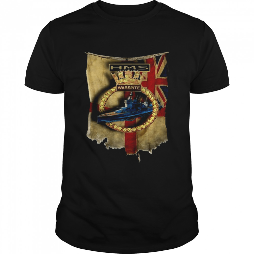 Schlachtschiff Warspite Royal Navy Union Jack T-Shirt