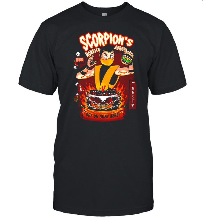 Scorpin’S Monster Burger Get On Over Here Shirt