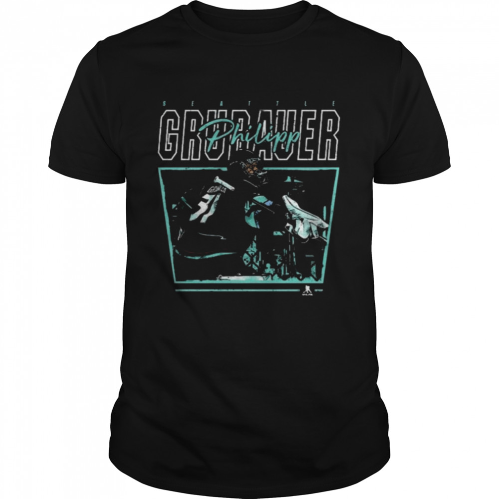 Seattle Kraken Philipp Grubauer Seattle Cage Shirt Seattle Kraken Philipp Grubauer Seattle Cage Shirt