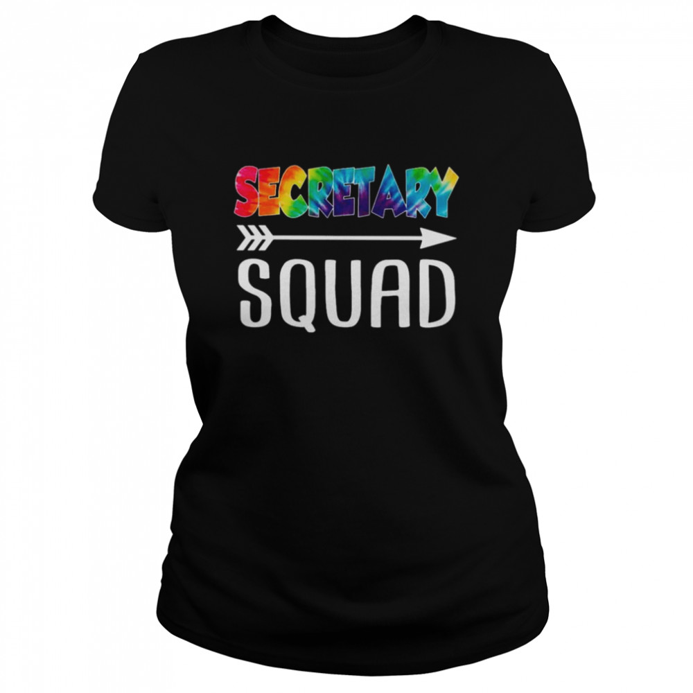 Secretary Squad Tie Dye Style Rainbow Shirt 1 » Cool Gifts for You - Mfamilygift Secretary Squad Tie Dye Style Rainbow Shirt 1