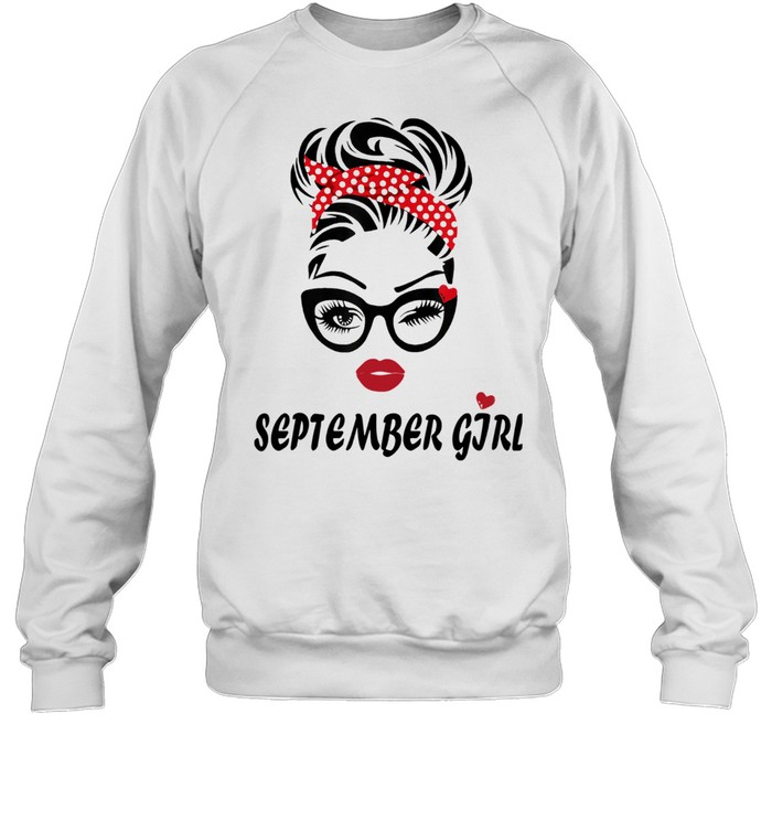 September Girl Wink Eye Woman Face Was Born In September Shirt 3 » Cool Gifts for You - Mfamilygift September Girl Wink Eye Woman Face Was Born In September Shirt 3