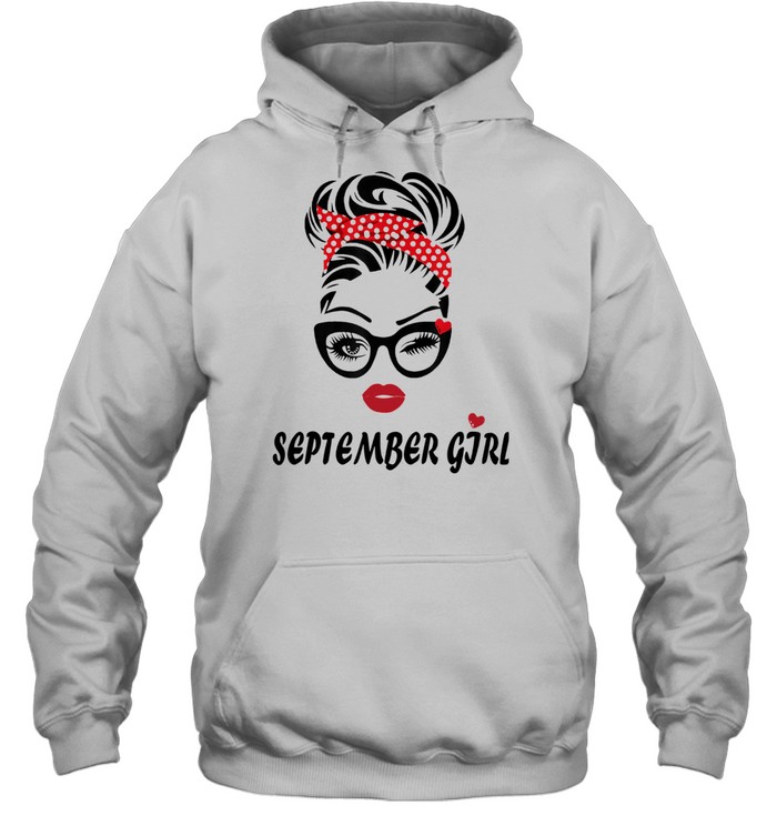 September Girl Wink Eye Woman Face Was Born In September Shirt 4 » Cool Gifts for You - Mfamilygift September Girl Wink Eye Woman Face Was Born In September Shirt 4
