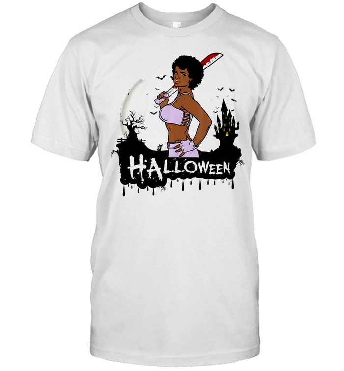 Sexy Black Girl Magic Halloween Costume Melanin Queen Afro Shirt