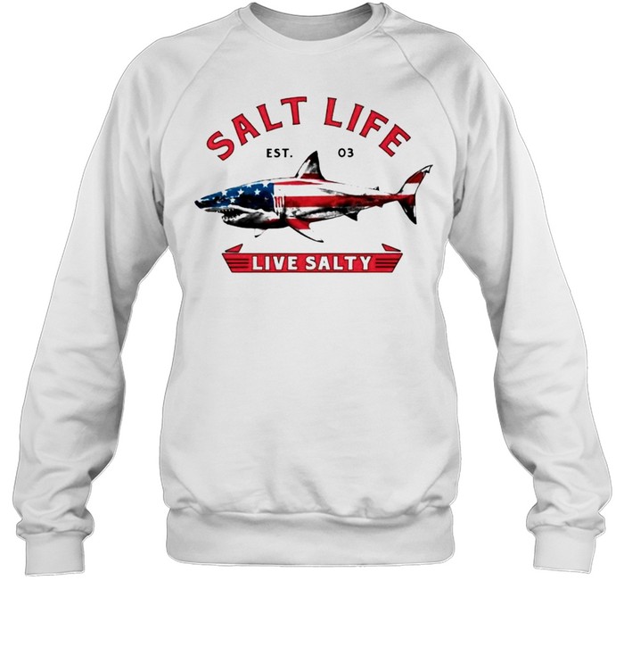 Shark Salt Life Live Salty Shirt 3 » Cool Gifts for You - Mfamilygift Shark Salt Life Live Salty Shirt 3