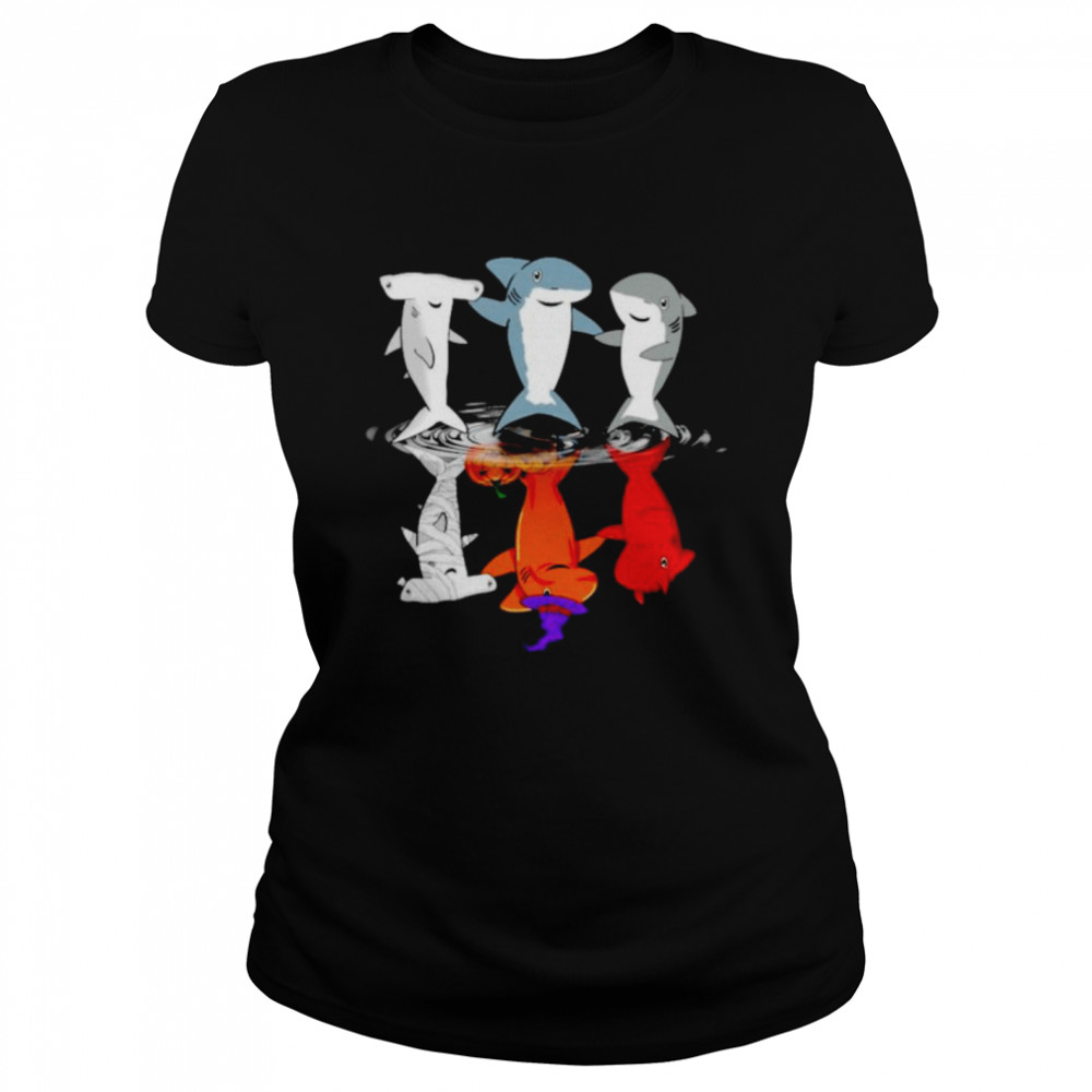 Shark Water Mirror Shark Halloween Shirt 1 » Cool Gifts for You - Mfamilygift Shark Water Mirror Shark Halloween Shirt 1