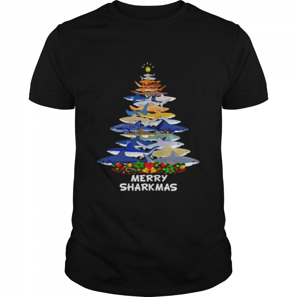 Sharks Make Christmas Tree Merry Sharkmas Shirt
