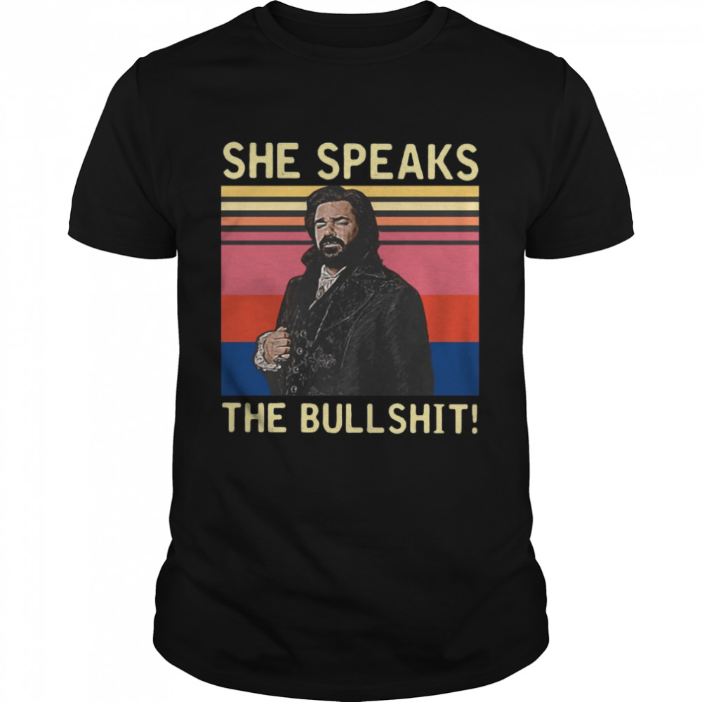 She Speaks The Bullshit Vintage Retro T-Shirt