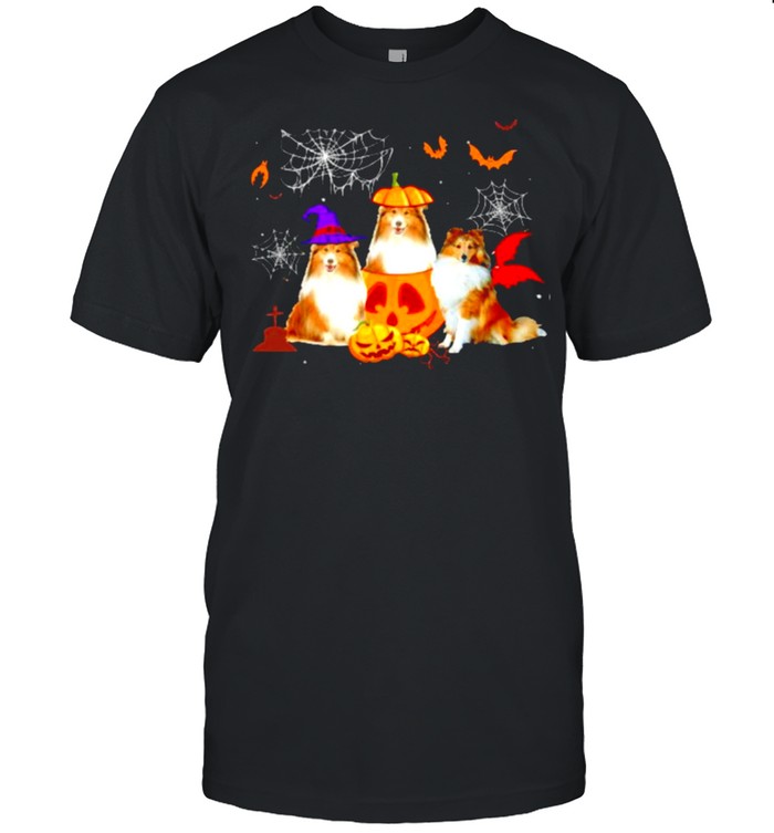 Shetland Sheepdog Pumpkin Halloween Shirt