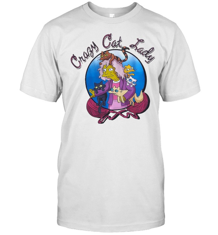Simpsons Crazy Cat Lady T-Shirt