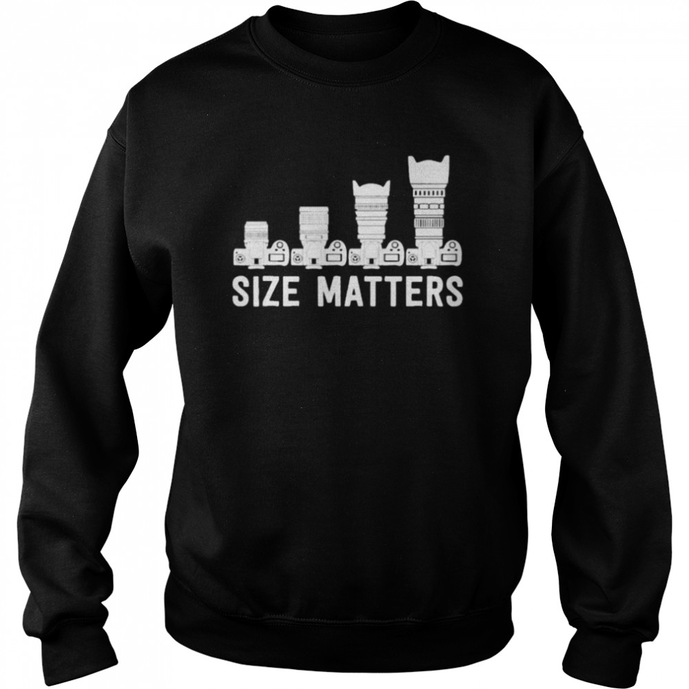 Size Matters Lens Camera Shirt 3 » Cool Gifts for You - Mfamilygift Size Matters Lens Camera Shirt 3