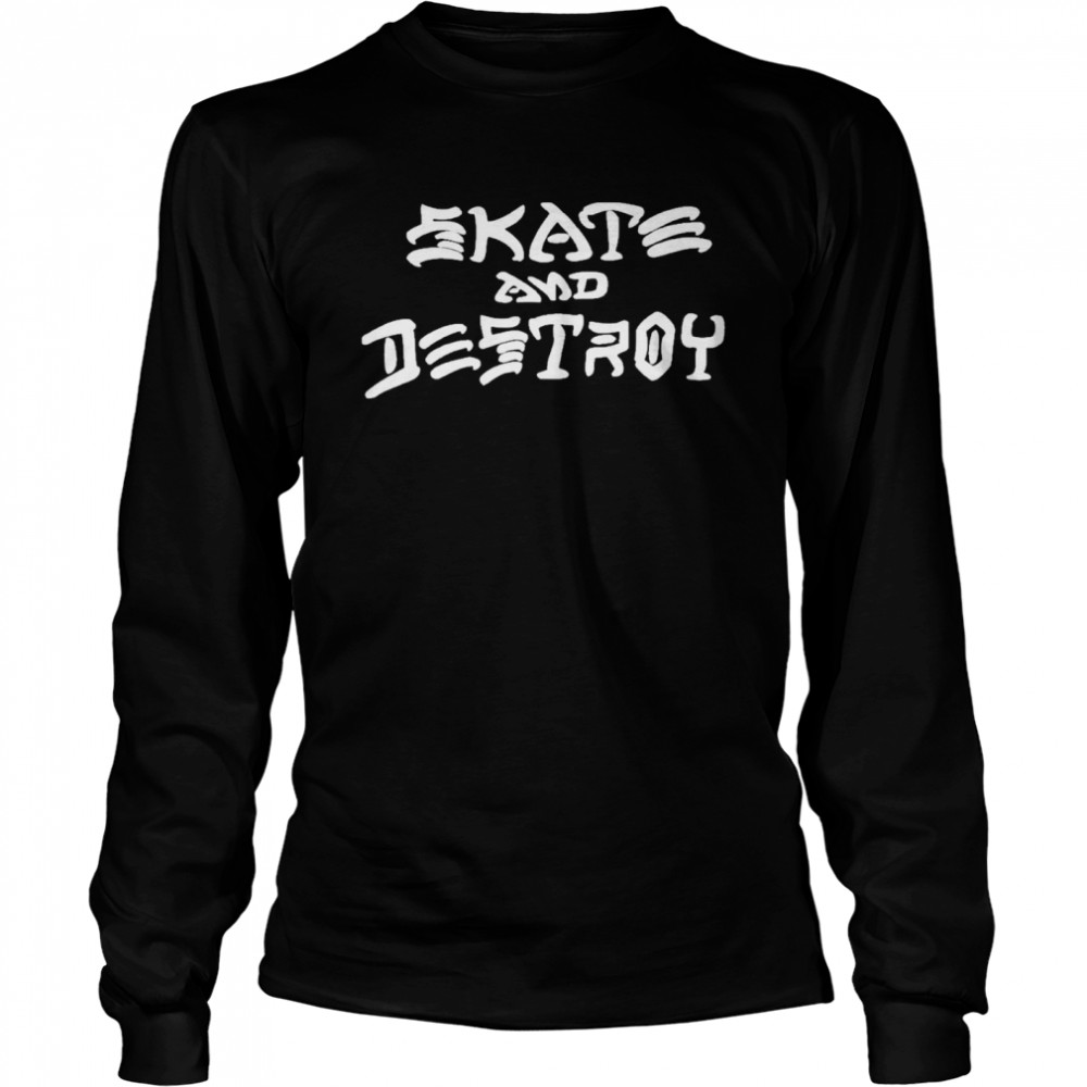 Skate And Destroy Thrasher Thrasher Magazine Black Shirt 2 » Cool Gifts for You - Mfamilygift Skate And Destroy Thrasher Thrasher Magazine Black Shirt 2