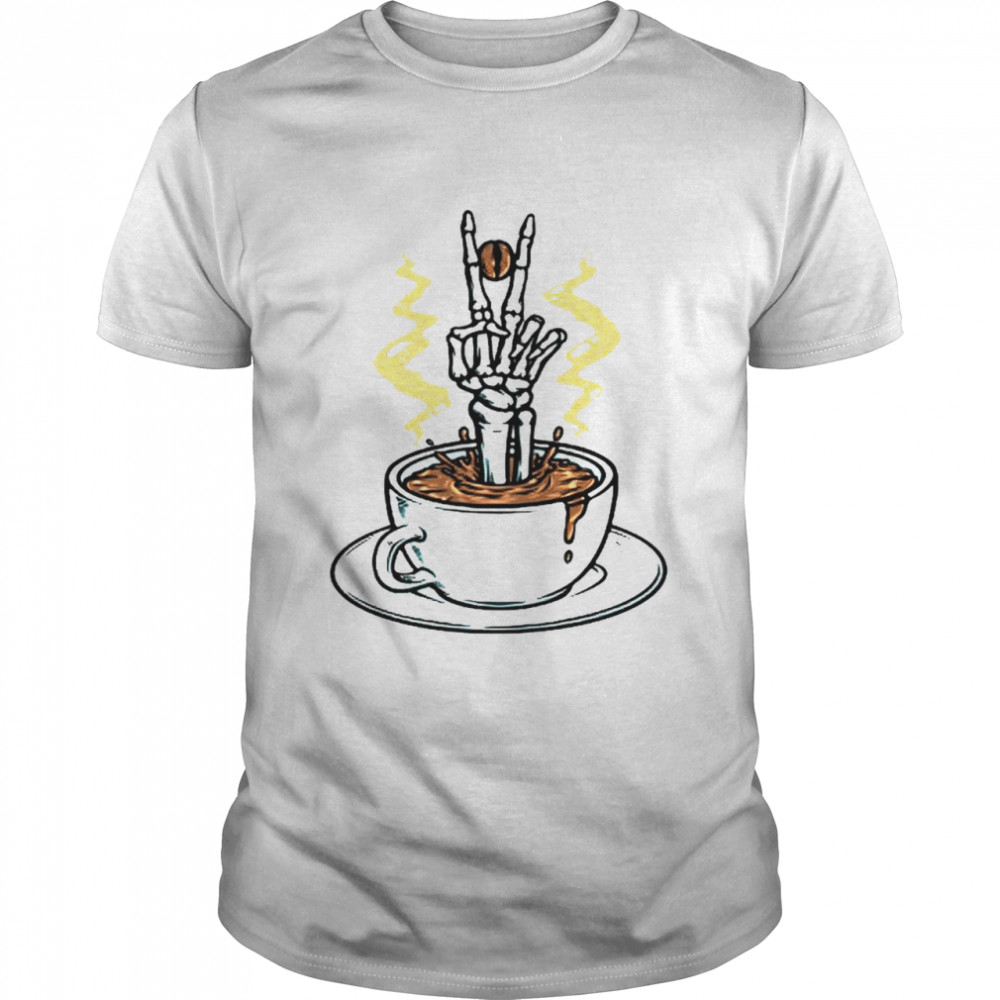 Skeleton Coffee Halloween T-Shirt