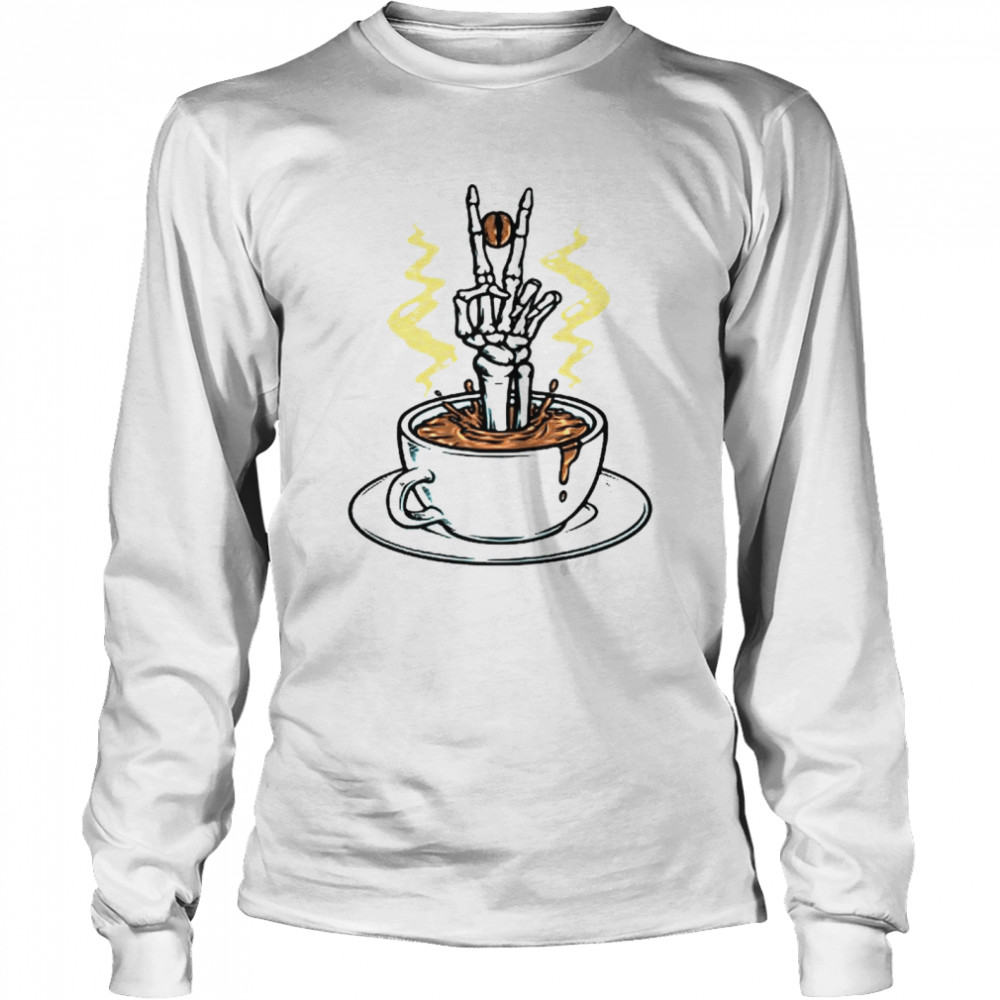 Skeleton Coffee Halloween T-Shirt 2 » Cool Gifts for You - Mfamilygift Skeleton Coffee Halloween T-Shirt 2
