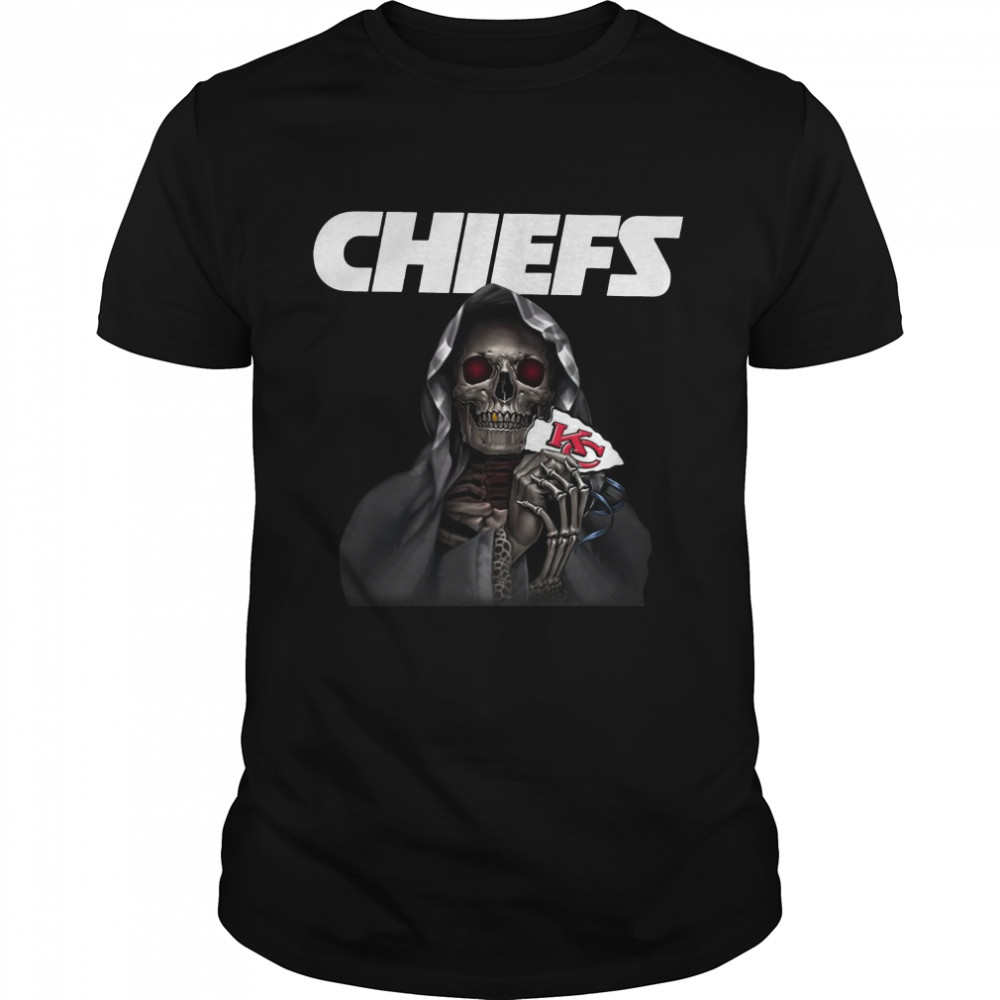 Skeleton Death Kansas City Chiefs Logo Shirt Skeleton Death Kansas City Chiefs Logo Shirt