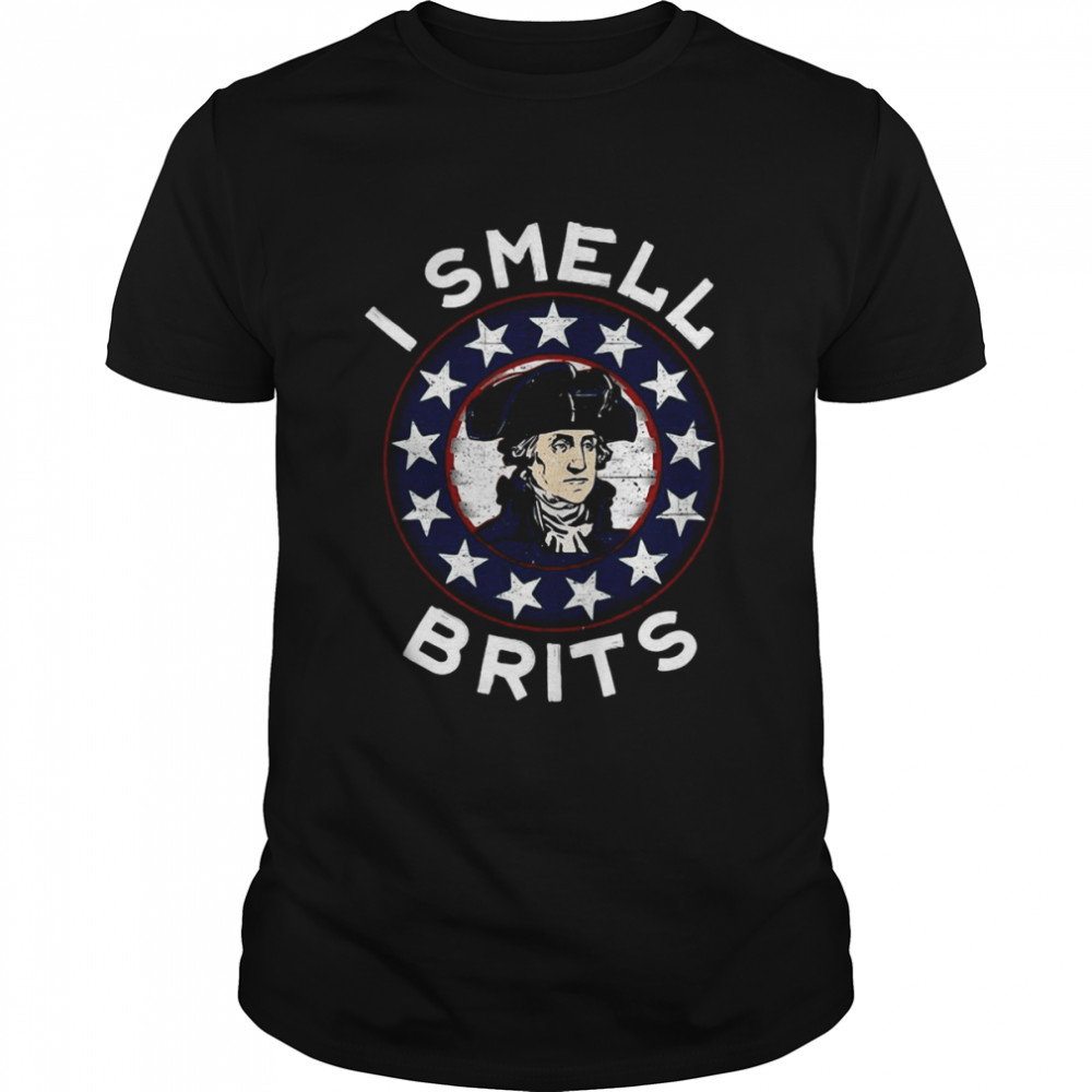 Usa England Humor George Washington 1776 I Smell Brits T-Shirt Usa England Humor George Washington 1776 I Smell Brits T-Shirt
