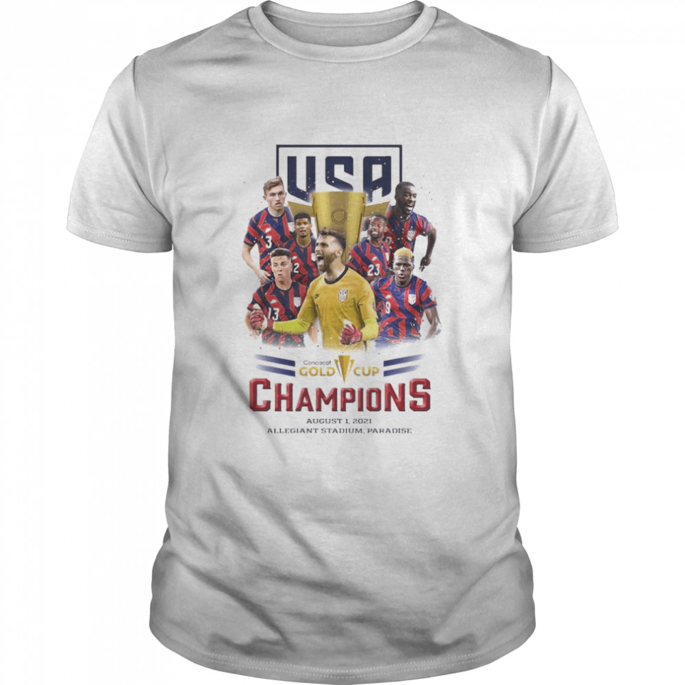 Usa Soccer Concacaf Gold Cup Champions August 1 2021 Allegiant Stadium Paradise Shirt