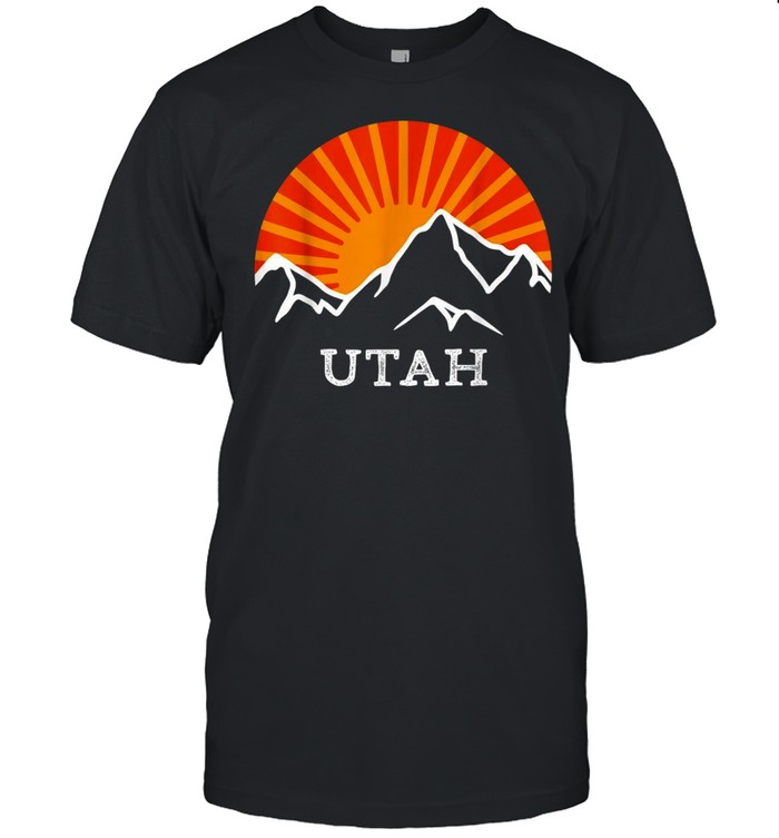 Utah Retro Sunset Mountains Vintage Sun Souvenir Memorabilia Shirt