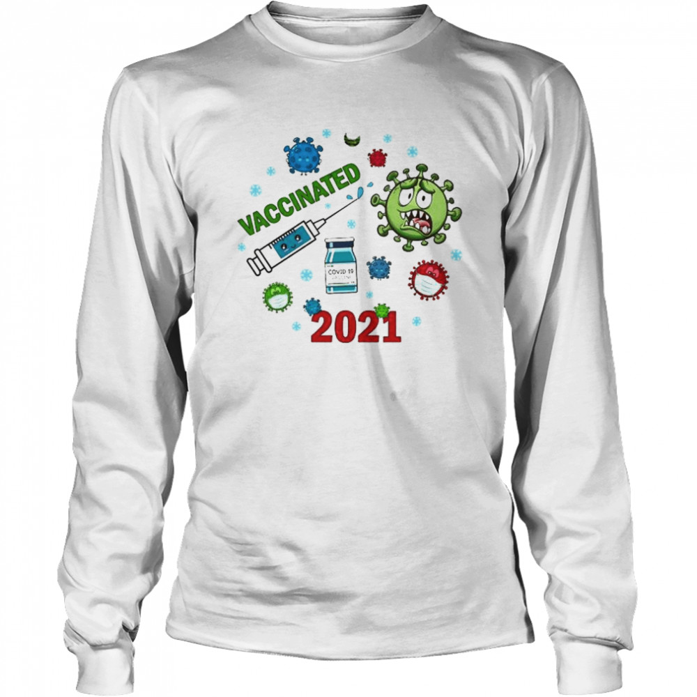 Vaccinated Christmas Coronavirus 2021 Shirt 2 » Cool Gifts for You - Mfamilygift Vaccinated Christmas Coronavirus 2021 Shirt 2