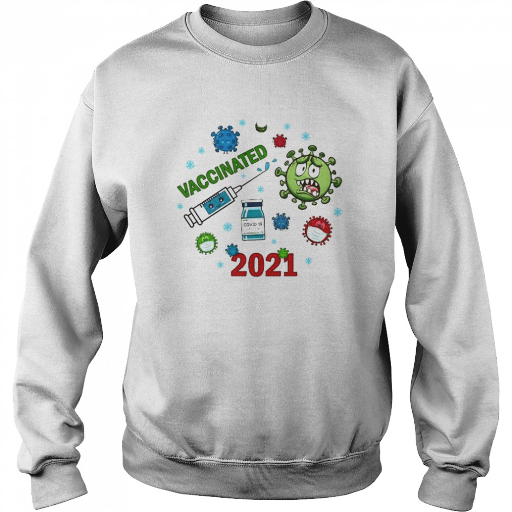 Vaccinated Christmas Coronavirus 2021 Shirt 3 » Cool Gifts for You - Mfamilygift Vaccinated Christmas Coronavirus 2021 Shirt 3