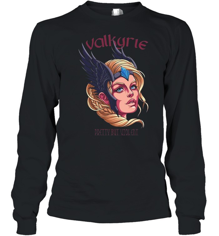 Valkyrie Pretty But Violent Wikinger Schild Maiden Shirt 2 » Cool Gifts for You - Mfamilygift Valkyrie Pretty But Violent Wikinger Schild Maiden Shirt 2