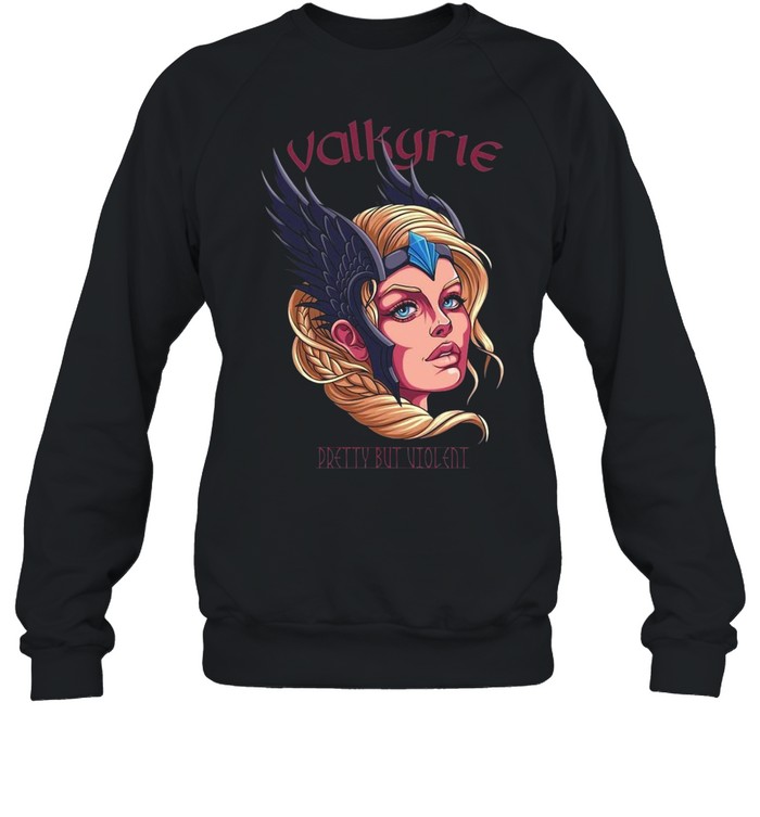 Valkyrie Pretty But Violent Wikinger Schild Maiden Shirt 3 » Cool Gifts for You - Mfamilygift Valkyrie Pretty But Violent Wikinger Schild Maiden Shirt 3