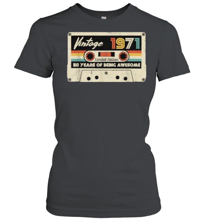 Vintage 1971 Retro Cassette 50Th Birthday 50 Years Old T-Shirt 1 » Cool Gifts for You - Mfamilygift Vintage 1971 Retro Cassette 50Th Birthday 50 Years Old T-Shirt 1