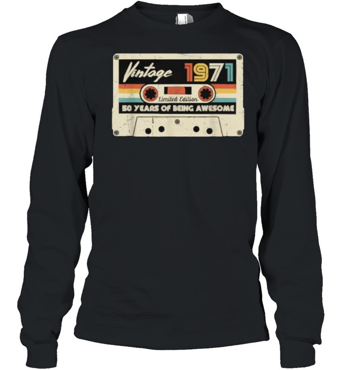 Vintage 1971 Retro Cassette 50Th Birthday 50 Years Old T-Shirt 2 » Cool Gifts for You - Mfamilygift Vintage 1971 Retro Cassette 50Th Birthday 50 Years Old T-Shirt 2