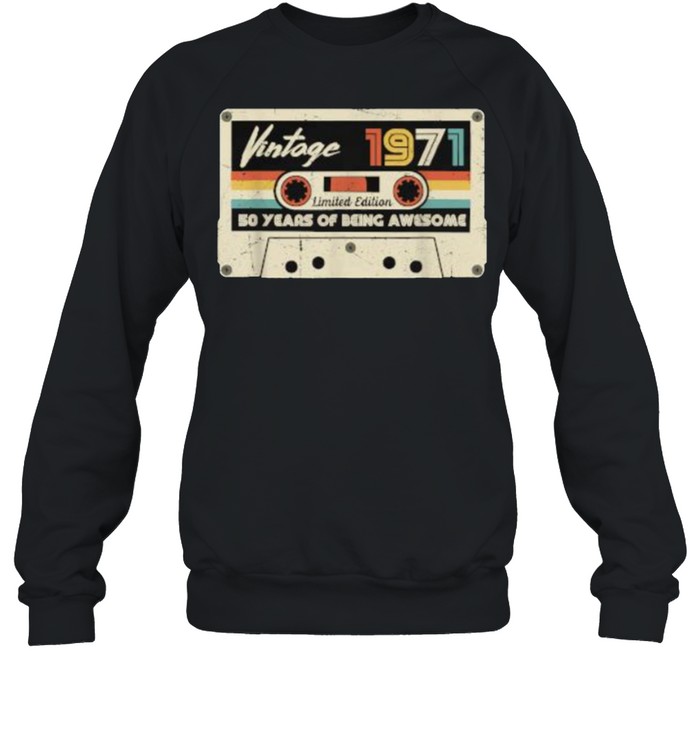 Vintage 1971 Retro Cassette 50Th Birthday 50 Years Old T-Shirt 3 » Cool Gifts for You - Mfamilygift Vintage 1971 Retro Cassette 50Th Birthday 50 Years Old T-Shirt 3