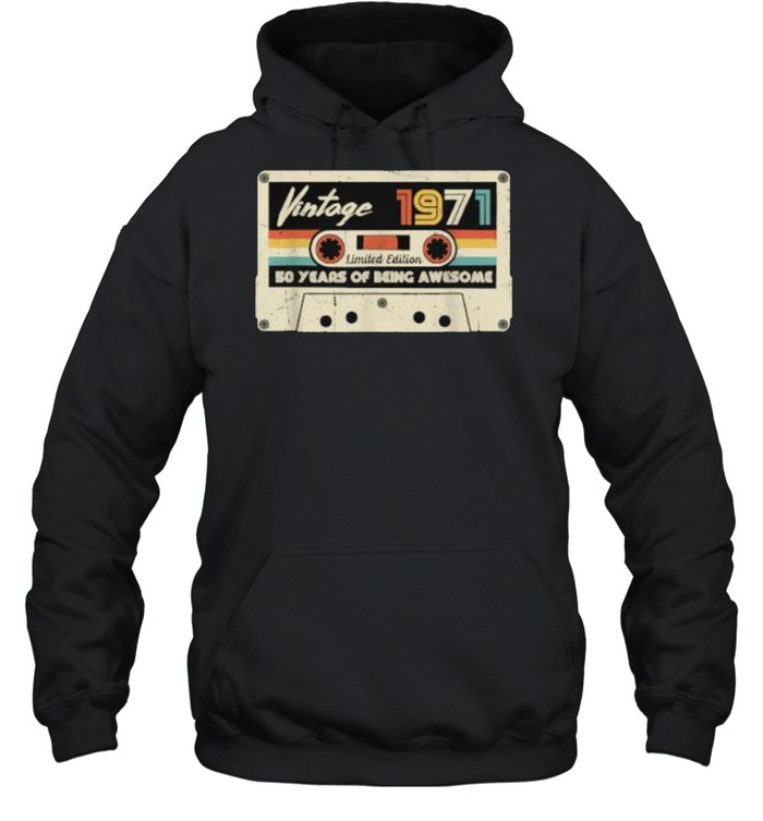 Vintage 1971 Retro Cassette 50Th Birthday 50 Years Old T-Shirt 4 » Cool Gifts for You - Mfamilygift Vintage 1971 Retro Cassette 50Th Birthday 50 Years Old T-Shirt 4