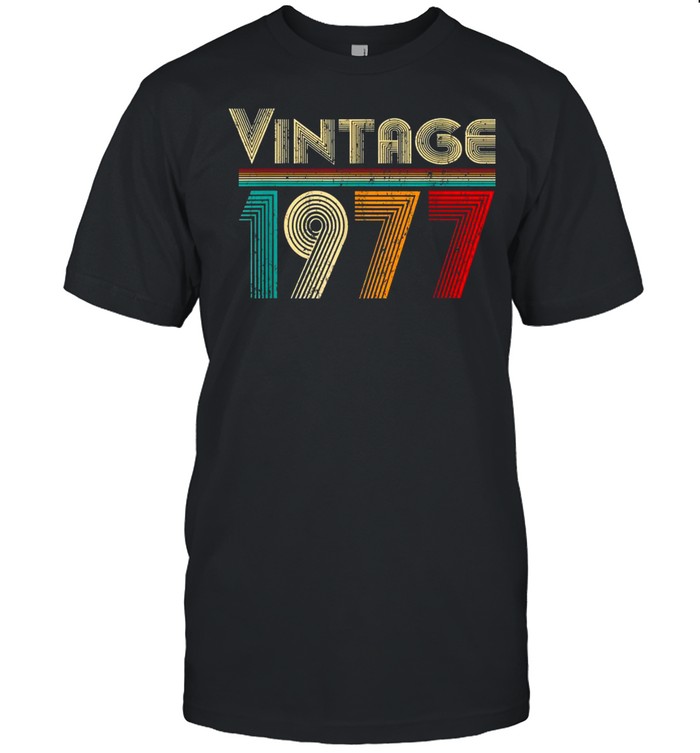 Vintage 1977 Retro 44 Years Old And 44Th Birthday Shirt