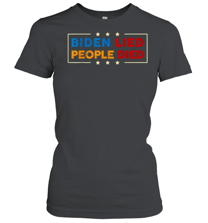 Vintage Biden Lied People Died Shirt 1 » Cool Gifts for You - Mfamilygift Vintage Biden Lied People Died Shirt 1