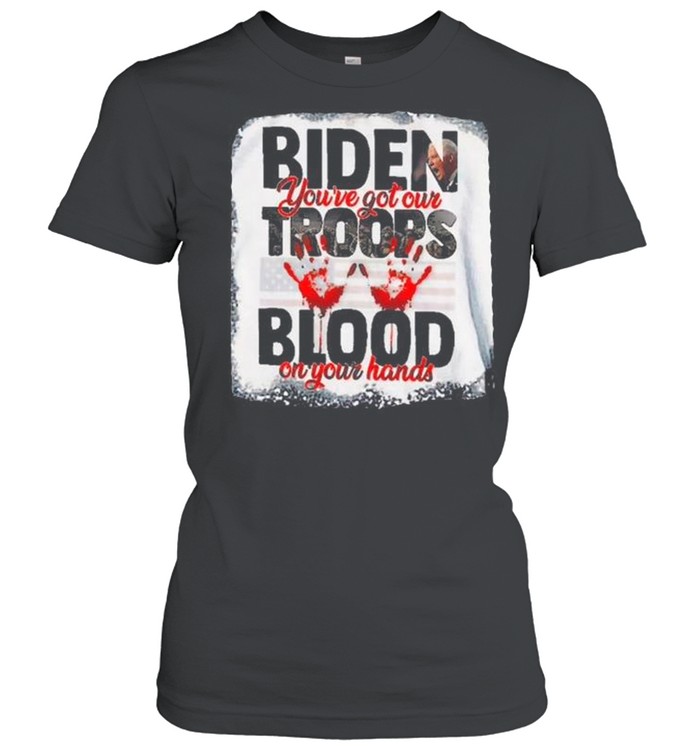 Vintage Biden You Have Our Troops Blood On Your Hands American Flag Shirt 1 » Cool Gifts for You - Mfamilygift Vintage Biden You Have Our Troops Blood On Your Hands American Flag Shirt 1