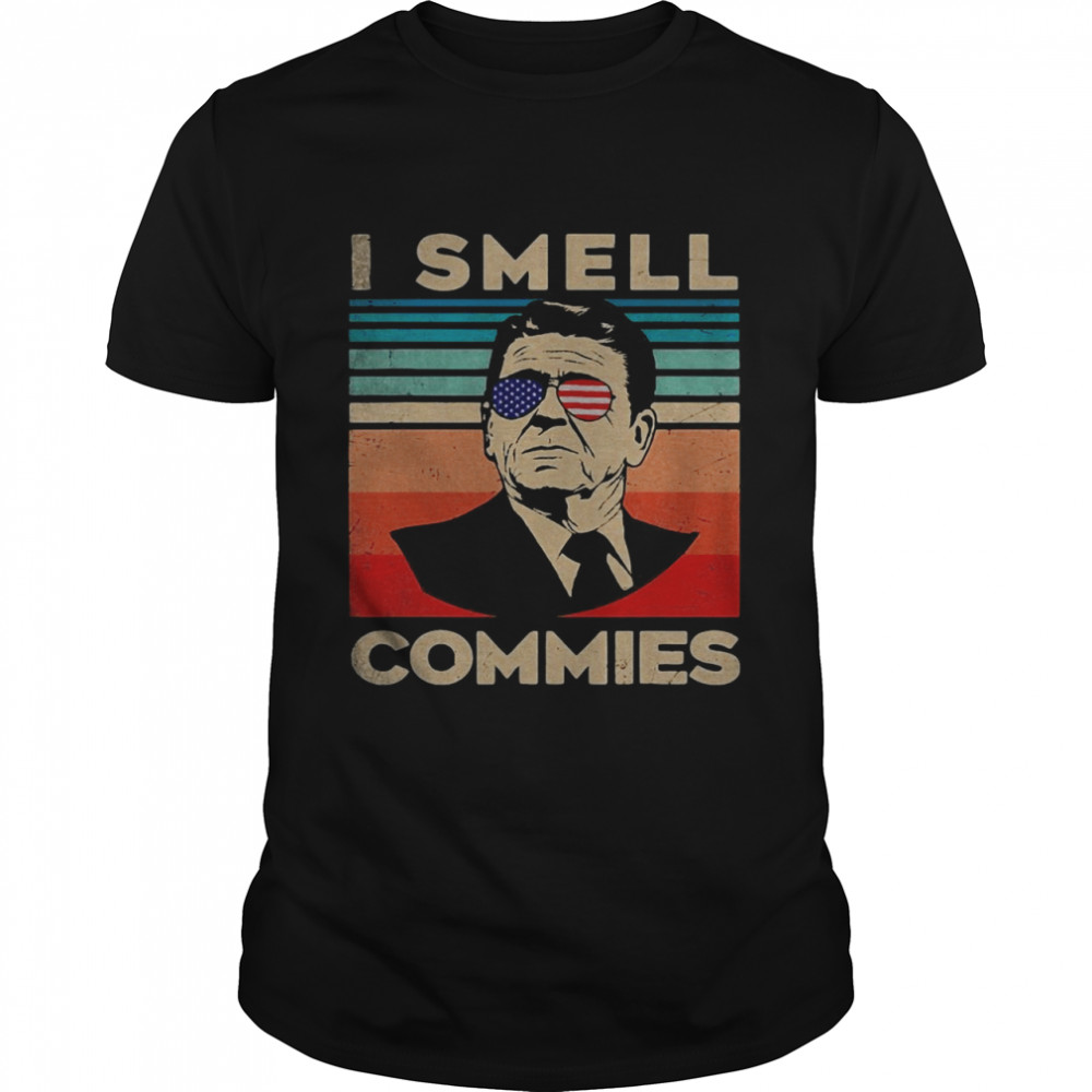 Vintage Retro Reagan President I Smell Commies Shirt Vintage Retro Reagan President I Smell Commies Shirt