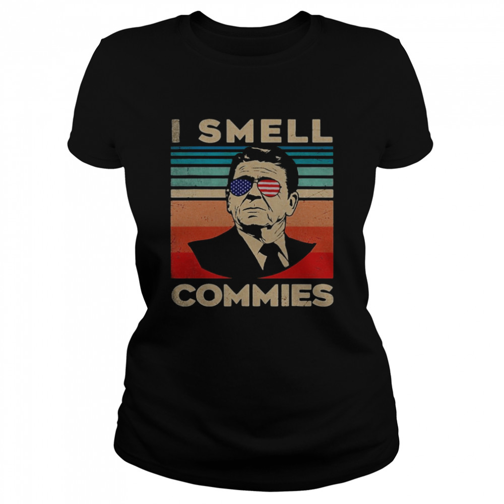 Vintage Retro Reagan President I Smell Commies Shirt 1 » Cool Gifts for You - Mfamilygift Vintage Retro Reagan President I Smell Commies Shirt 1