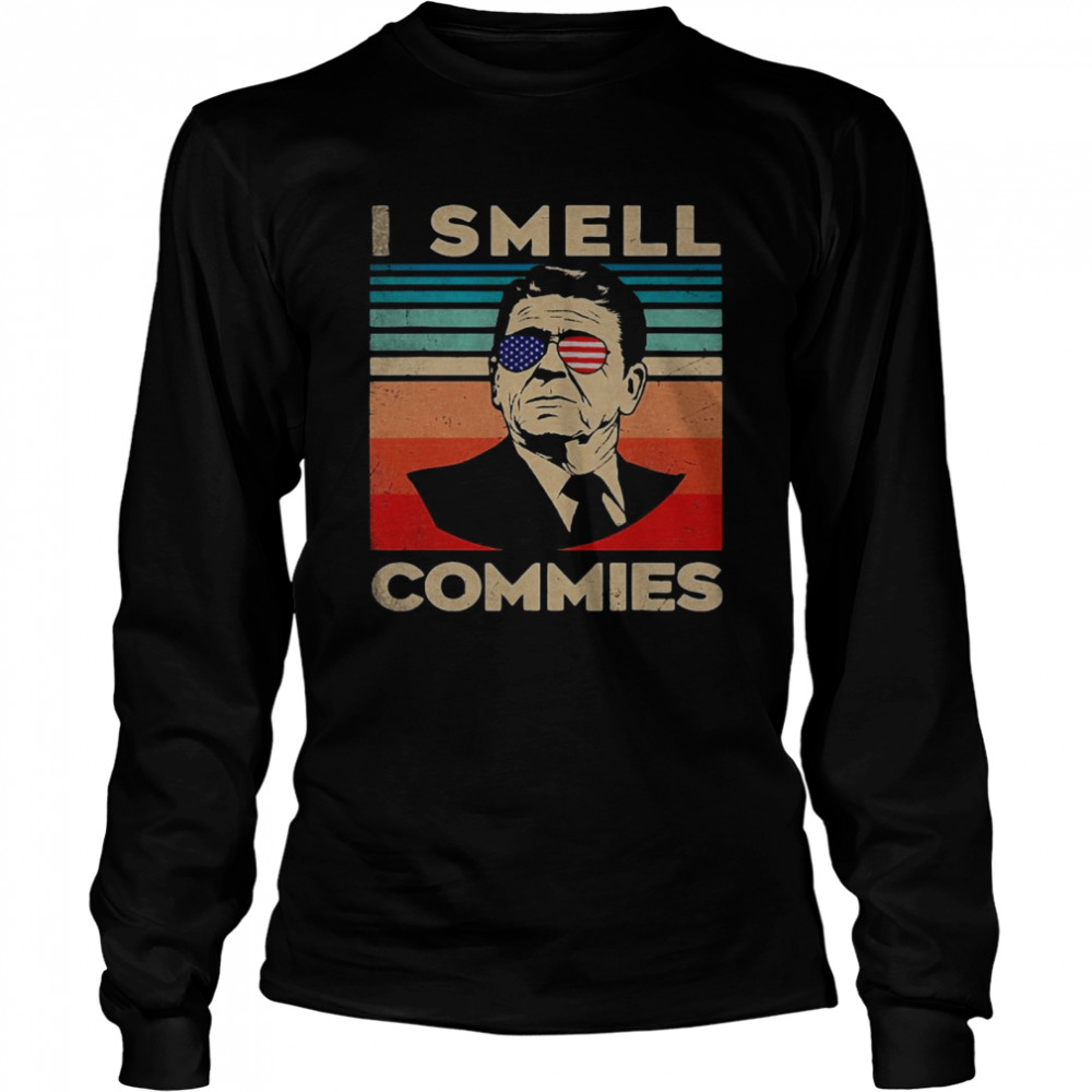 Vintage Retro Reagan President I Smell Commies Shirt 2 » Cool Gifts for You - Mfamilygift Vintage Retro Reagan President I Smell Commies Shirt 2