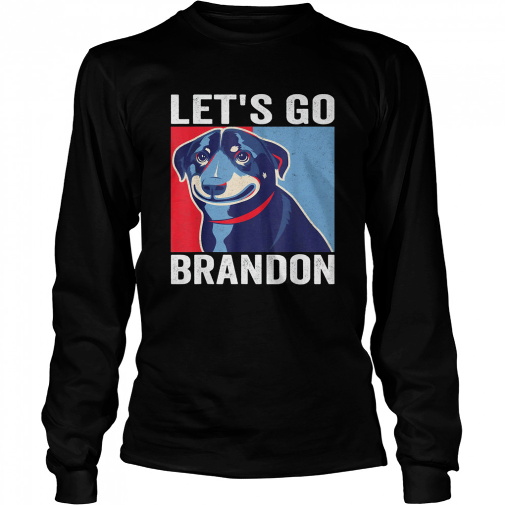 Vintage Smiling Dog Let’S Go Brandon Meme T-Shirt 2 » Cool Gifts for You - Mfamilygift Vintage Smiling Dog Let’S Go Brandon Meme T-Shirt 2