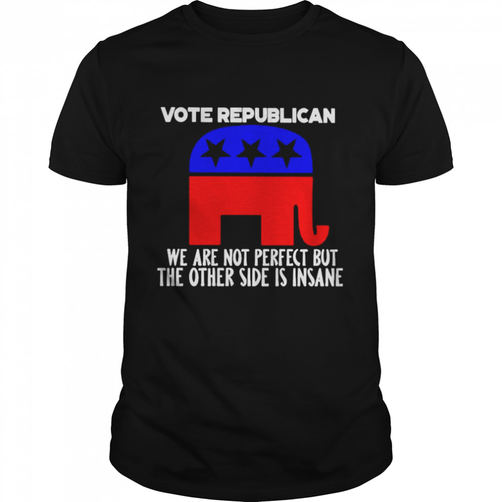 Vote Republican We Are Not Perfect But The Other Side Is Insane Shirt