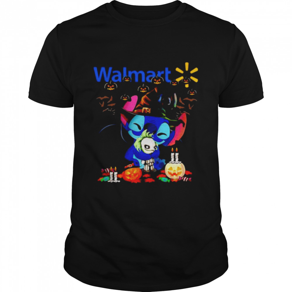 Walmart Stitch Hug Joker Happy Halloween Shirt Walmart Stitch Hug Joker Happy Halloween Shirt