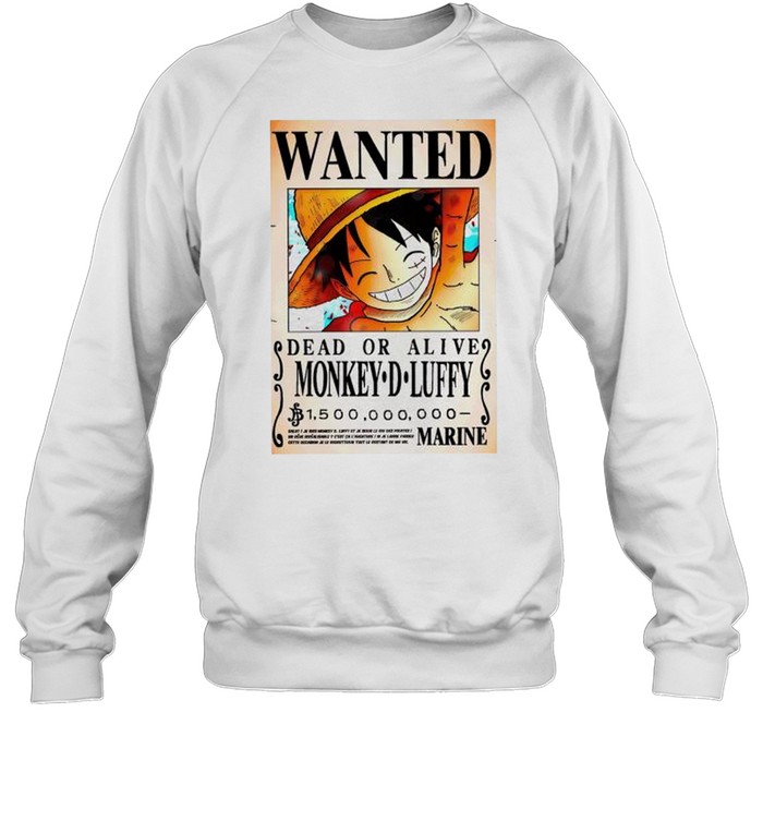 Wanted Monkey D Luffy Dead Or Alive 1.500.000 Shirt 3 » Cool Gifts for You - Mfamilygift Wanted Monkey D Luffy Dead Or Alive 1.500.000 Shirt 3