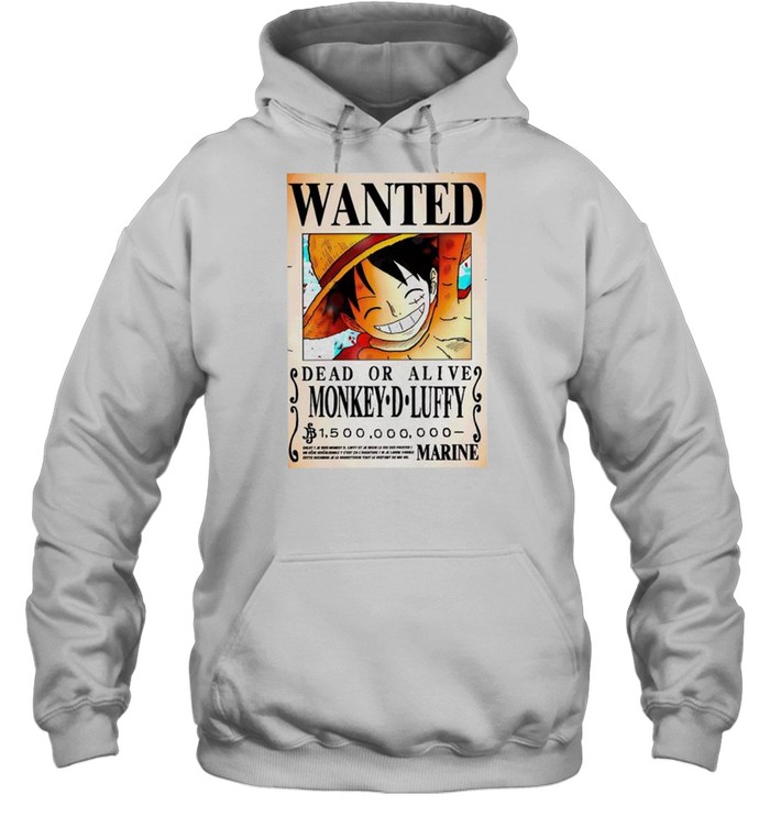 Wanted Monkey D Luffy Dead Or Alive 1.500.000 Shirt 4 » Cool Gifts for You - Mfamilygift Wanted Monkey D Luffy Dead Or Alive 1.500.000 Shirt 4