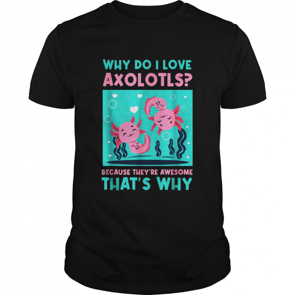 Warum Liebe Ich Axolotls, Weil Sie Groãÿartig Sind Shirt