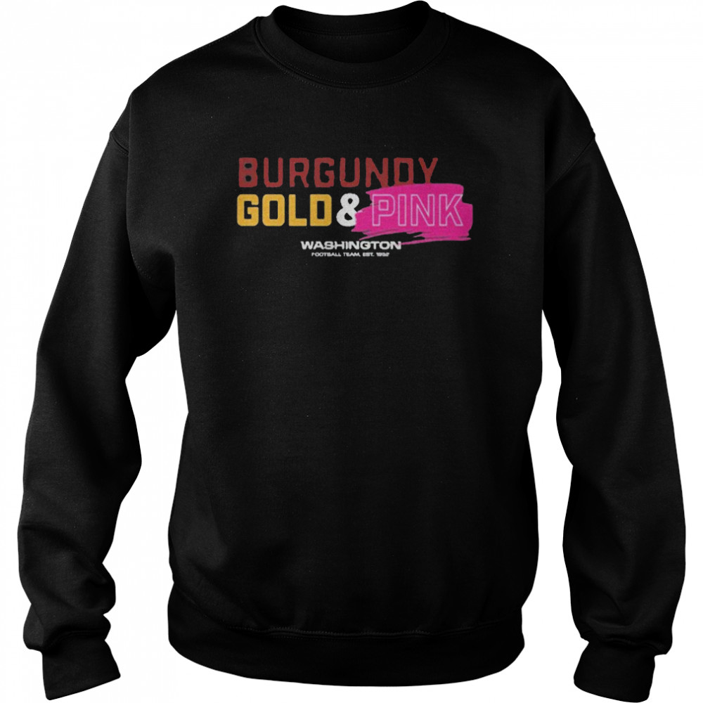 Washington Football I Wear Burgundy And Gold Pink Shirt 3 » Cool Gifts for You - Mfamilygift Washington Football I Wear Burgundy And Gold Pink Shirt 3