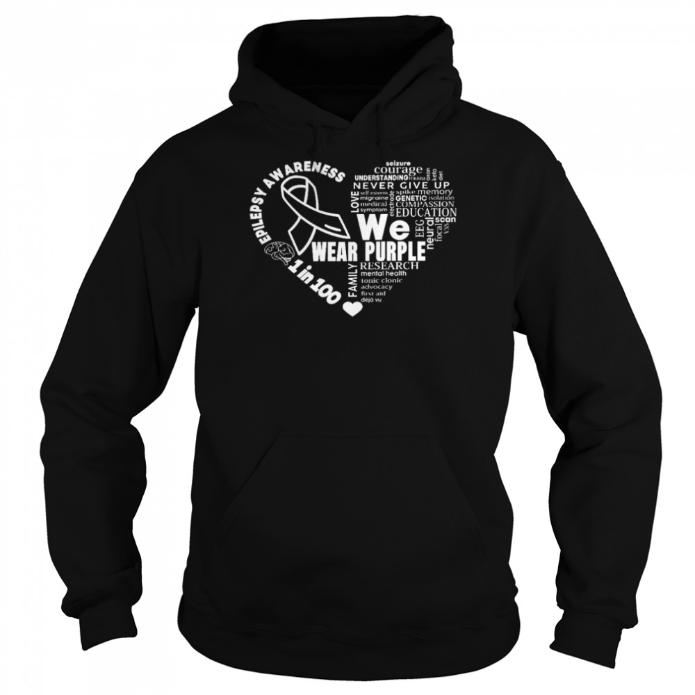 We Wear Purple Family Research 1 In 100 Epilepsy Awareness Shirt 4 » Cool Gifts for You - Mfamilygift We Wear Purple Family Research 1 In 100 Epilepsy Awareness Shirt 4