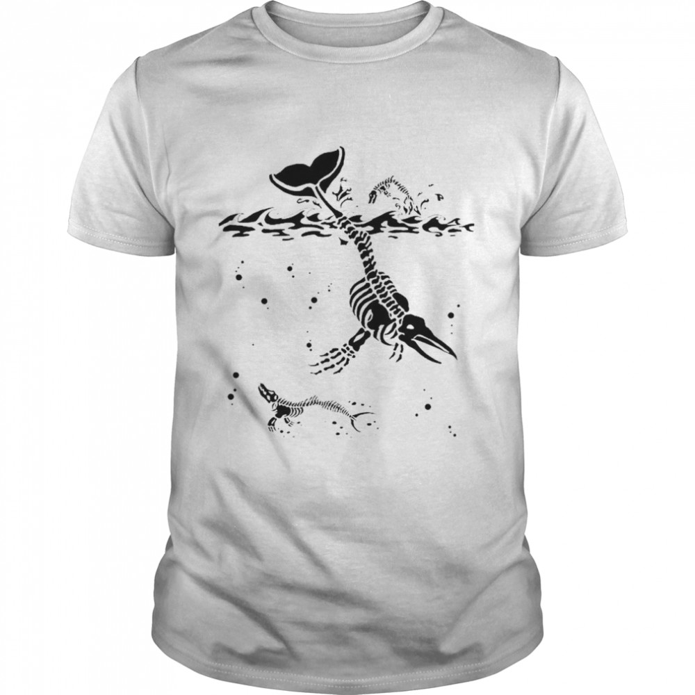 Whale And Dolphins Skeleton Shirt