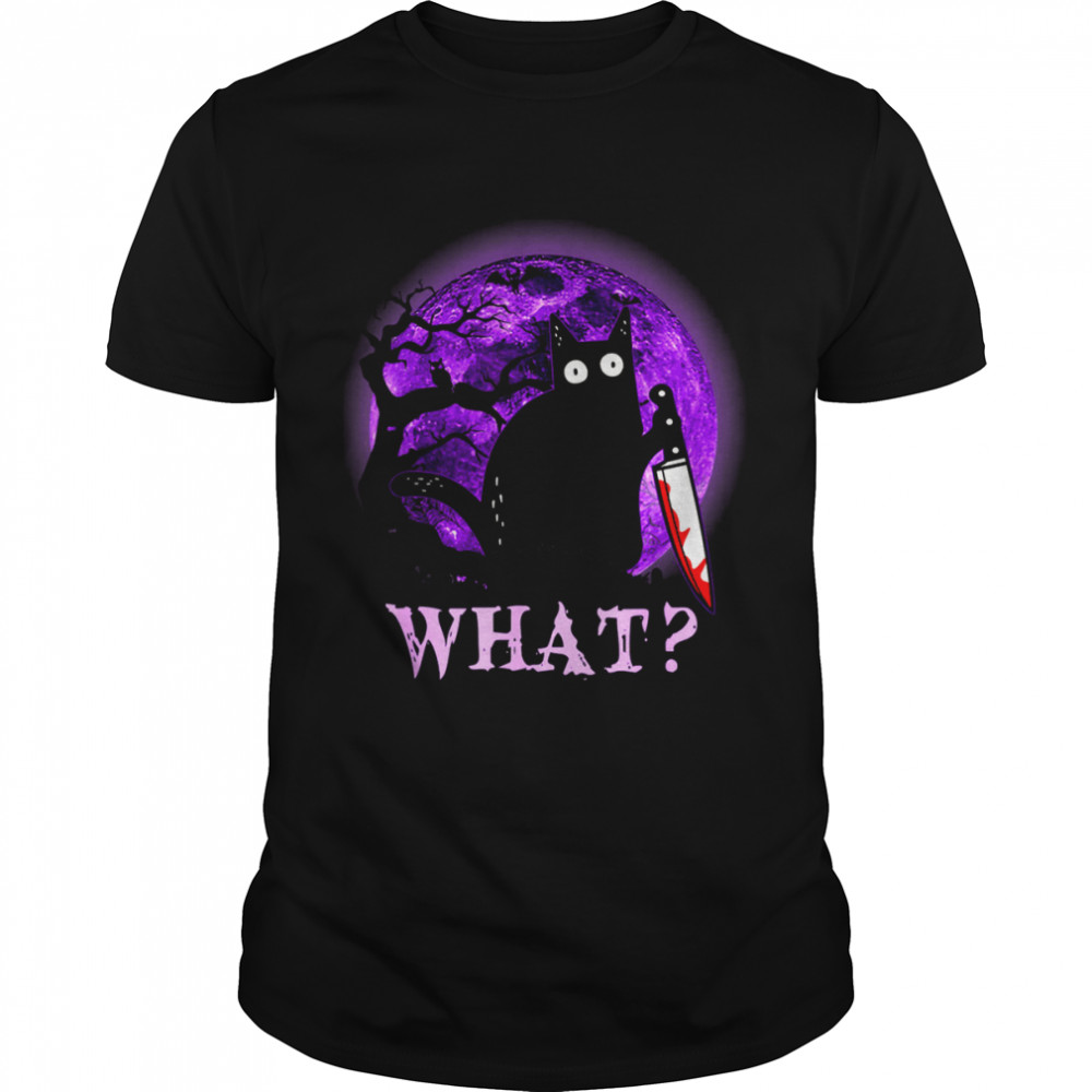 What Murderous Black Cat With Knife Shirt