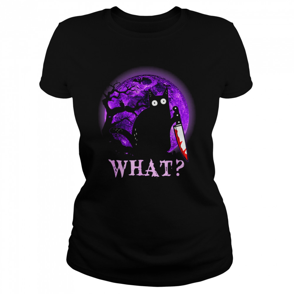 What Murderous Black Cat With Knife Shirt 1 » Cool Gifts for You - Mfamilygift What Murderous Black Cat With Knife Shirt 1