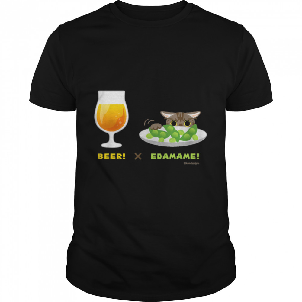 Beer & Edamame & Cat Beer Edamame Cat [White] T-Shirt B09w95m7wx&nbsp;