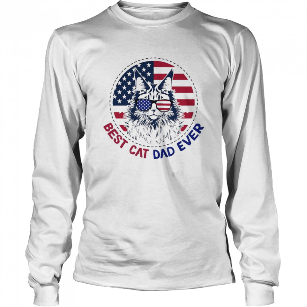 Best Cat Dad Ever American Flag Shirt 2 » Cool Gifts for You - Mfamilygift Best Cat Dad Ever American Flag Shirt 2