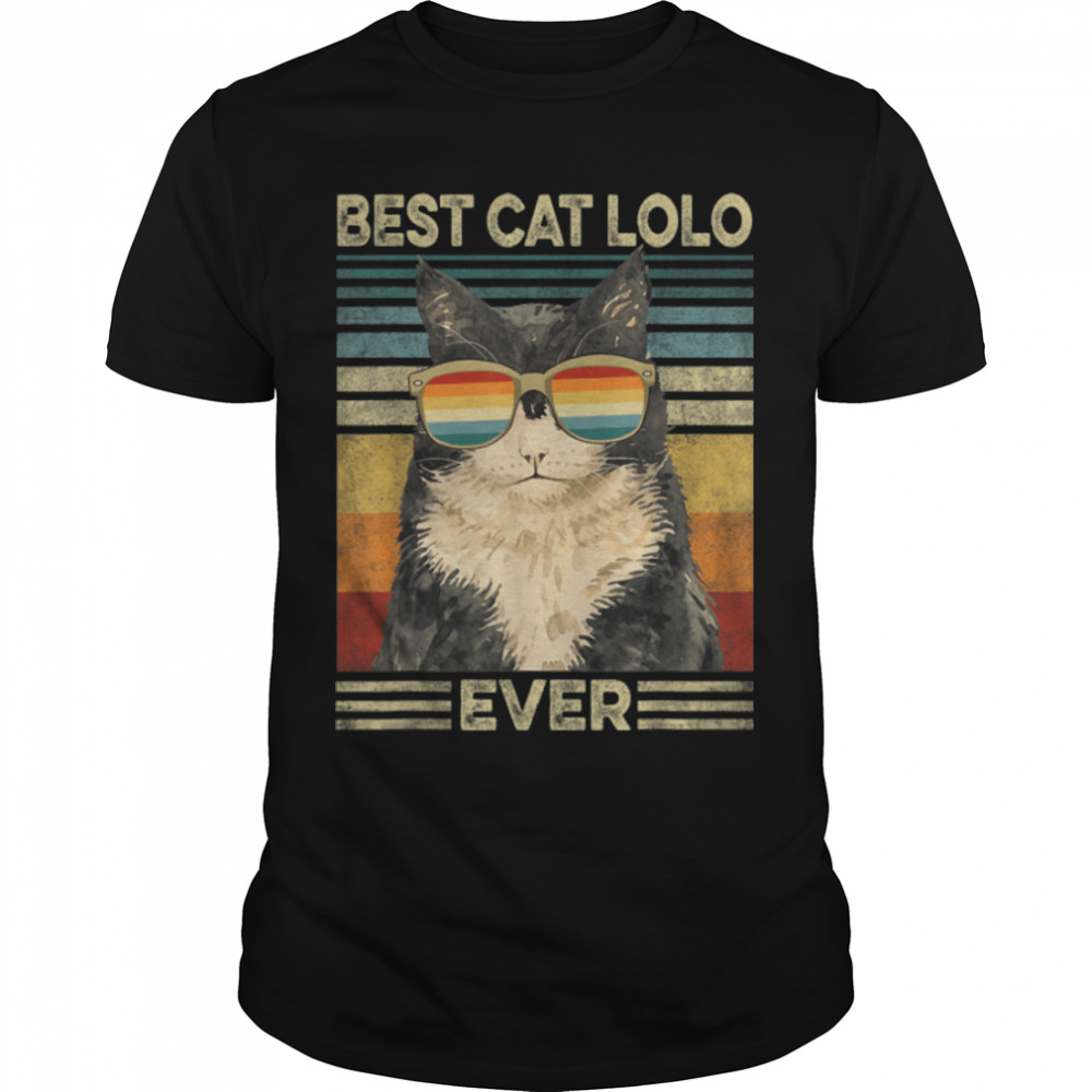 Best Cat Lolo Ever Retro Vintage Cat Dad Father Day T-Shirt B09zl39hr2 Best Cat Lolo Ever Retro Vintage Cat Dad Father Day T-Shirt B09zl39hr2